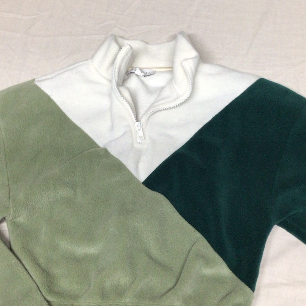 Topshop Cream Fleece Jacket